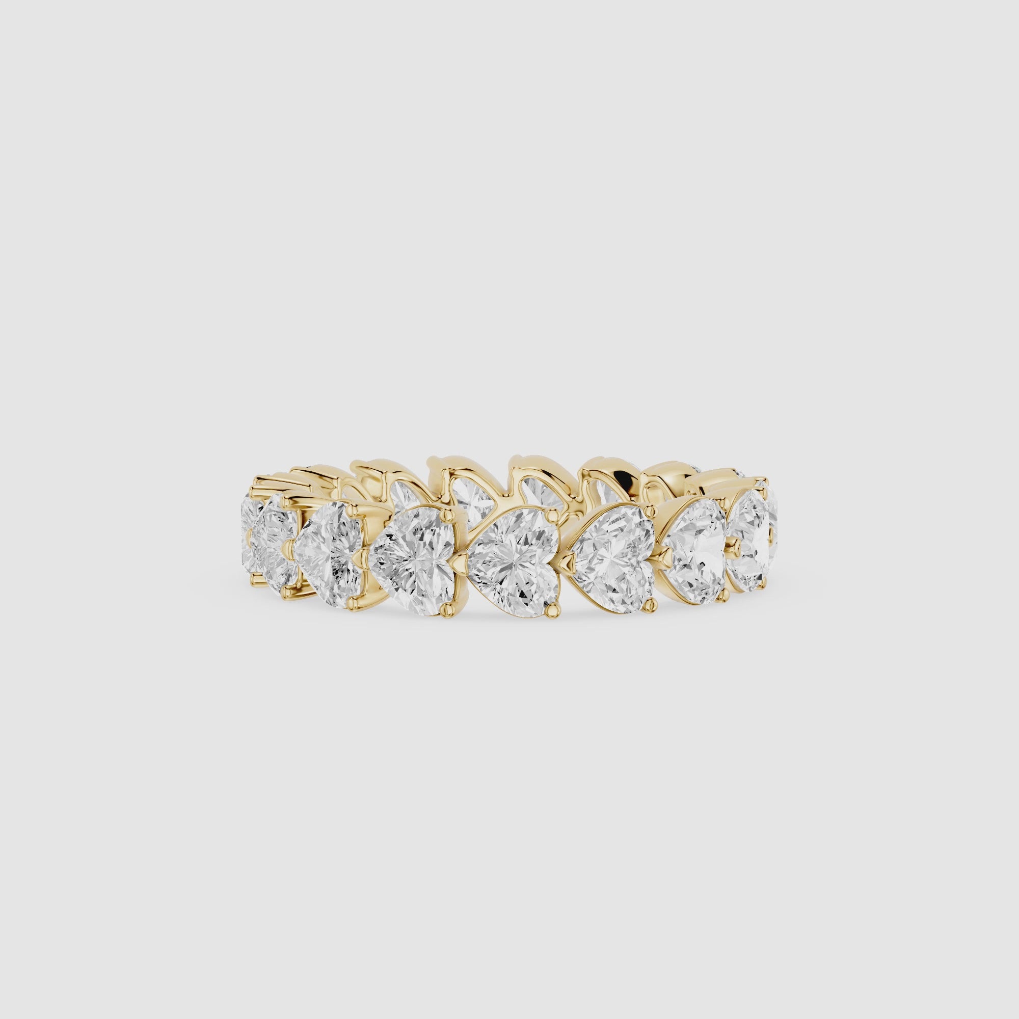 Heart Cut Lab Grown Diamond Eternity Band Ring