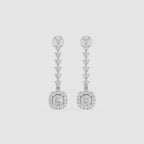 Aurora Halo Lab Grown Diamond Drop Earrings