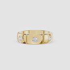 Round Bezel Set Lab Diamond Men's Statement Ring