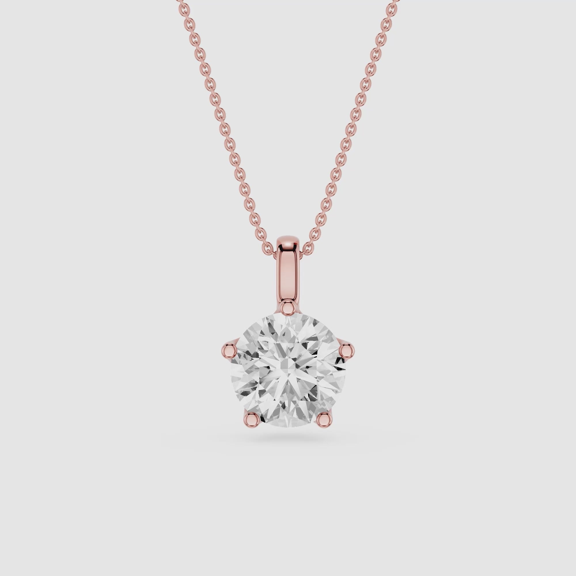 Round Brilliant Lab Grown Diamond Solitaire Pendant