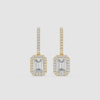 Pear Drop Lab Grown Diamond Dangle Earrings for Women