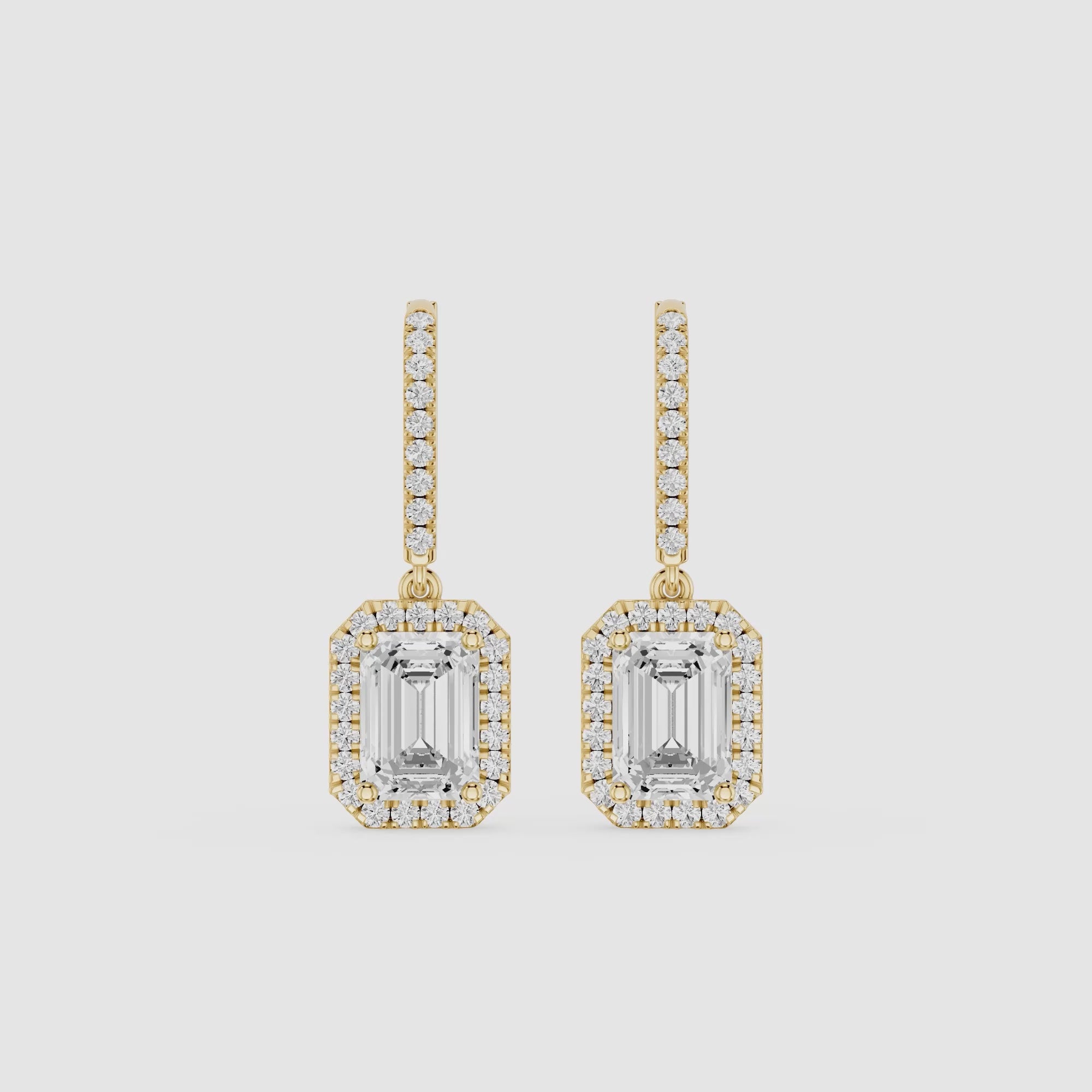 Pear Drop Lab Grown Diamond Dangle Earrings for Women