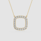Lab Grown Diamond Cushion Halo Pendant