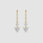 Celeste Heart Lab Grown Diamond Drop Earrings