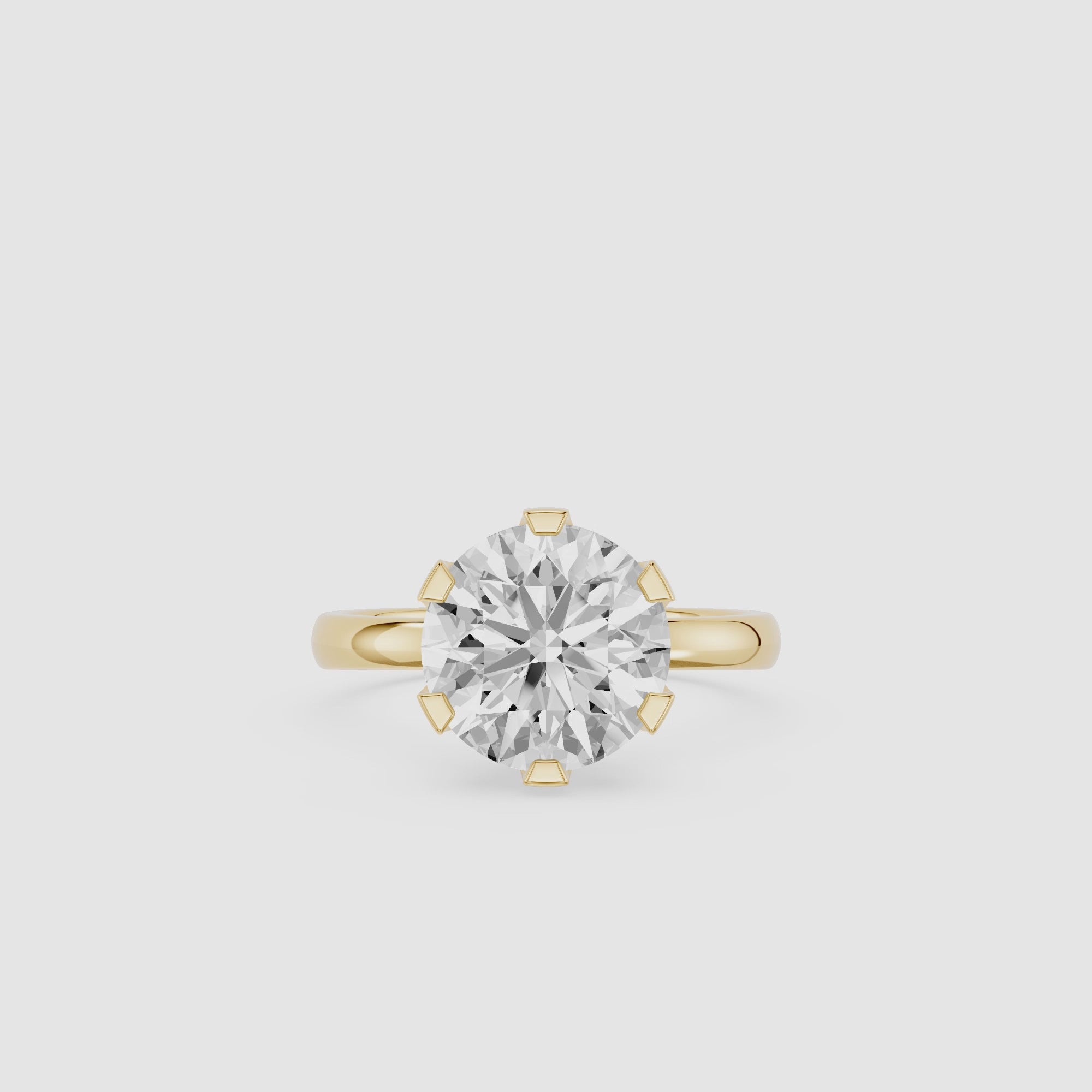 Round Solitaire Lab Diamond Engagement Ring