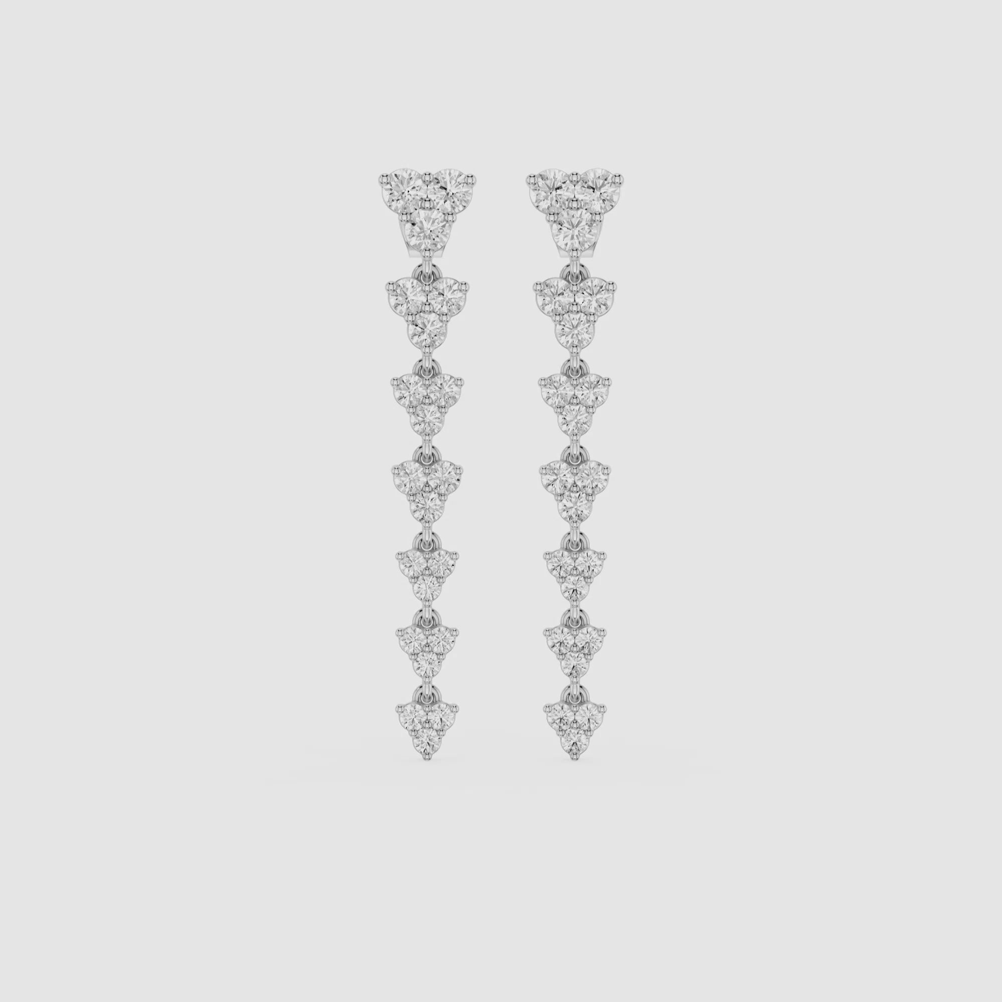 Blooming Grace Lab Grown Diamond Floral Drop Earrings