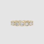 Oval Cut Lab Grown Diamond Bezel Eternity Wedding Band