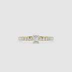 Emerald Cut Lab Grown Diamond Solitaire Engagement Ring
