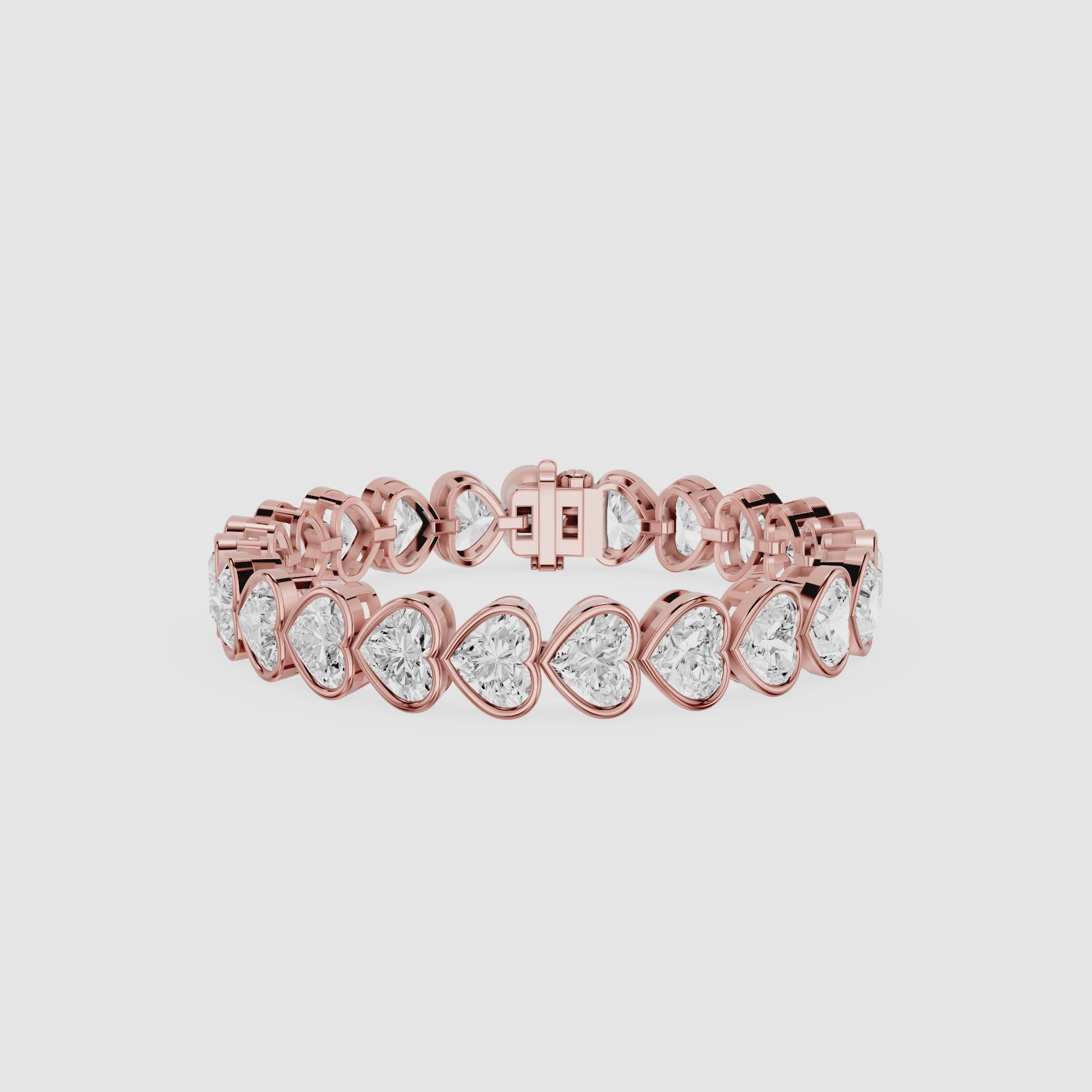 Heart Cut Lab Grown Diamond Tennis Bracelet