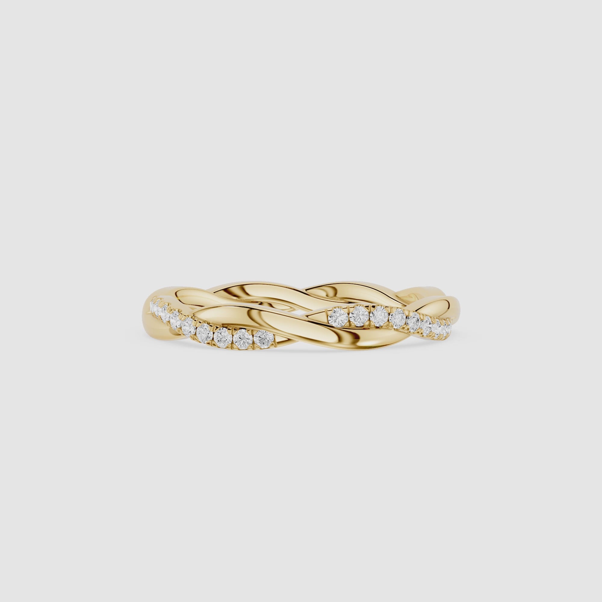 Twisted Diamond Infinity Lab Grown Diamond Wedding Band