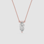 Marquise Cut Lab Grown Diamond Floating Pendant Necklace