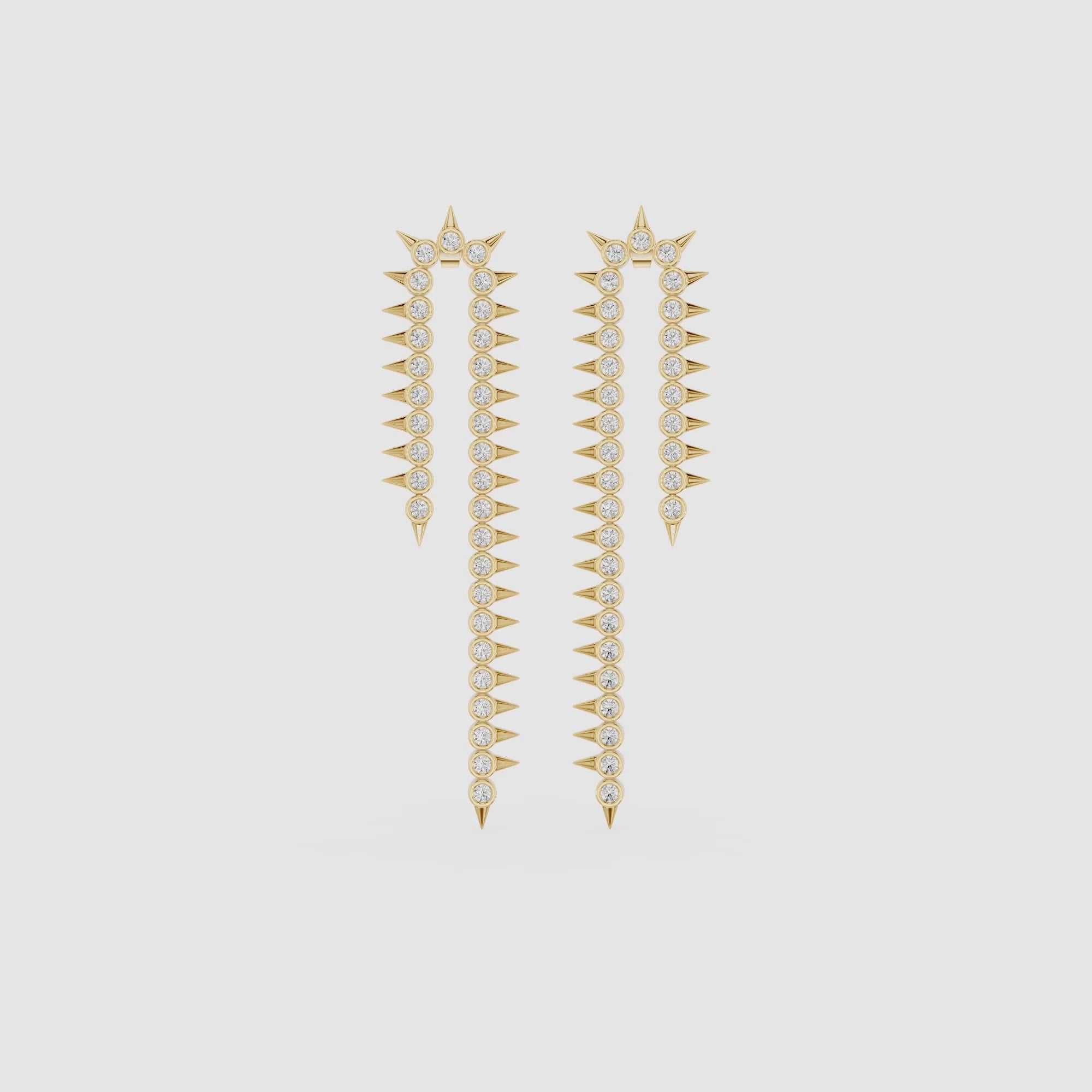 Celestial Cascade Lab Grown Diamond Drop Earrings
