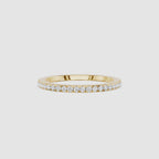 Round Diamond Half Eternity Wedding Band