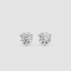 Round Lab Grown Diamond Martini Stud Earrings
